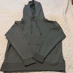 Athletic Works Olive Green Hoodie with Yellow Logo
